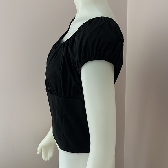 Black Sara peasant top, XL - Picture 3 of 8